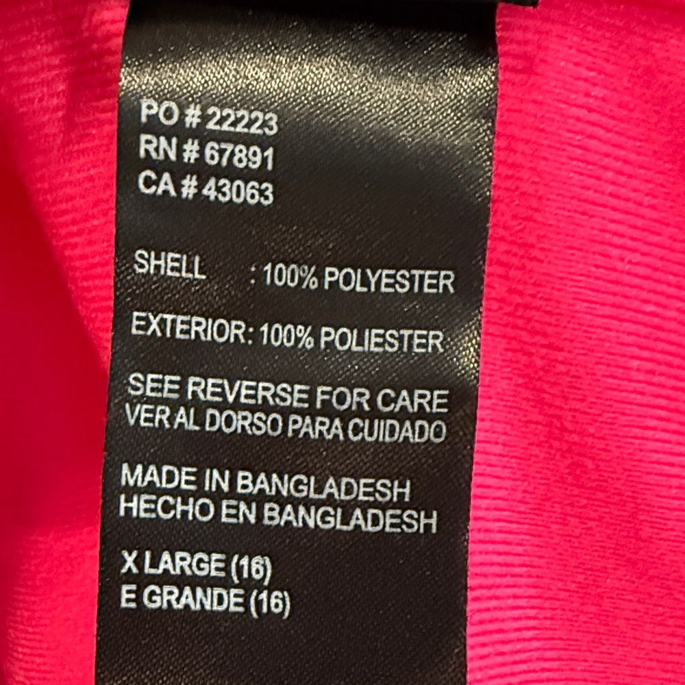 Adidas Vibrant Pink Bomber/Track Jacket Size XL (16) - Picture 11 of 14